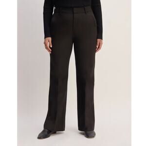 Everlane The Bi-Stretch Mid Rise Stretch Flare Leg Pant In Black Size 00